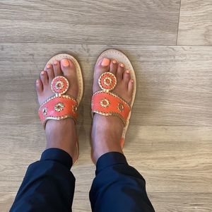 Pink & Gold Jack Rogers Sandals